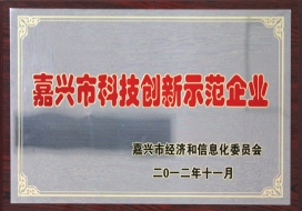 嘉兴市科技创新示范企业-2012
